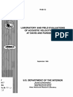 Laboratory and Field Evaluatio of Acoustic Velocity Meters at Davis and Parker Dams