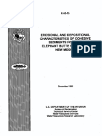 Erosional and Depositional Characteristics of Cohesive Sediments Found in Elephant Butte Reservoir, New Mexico