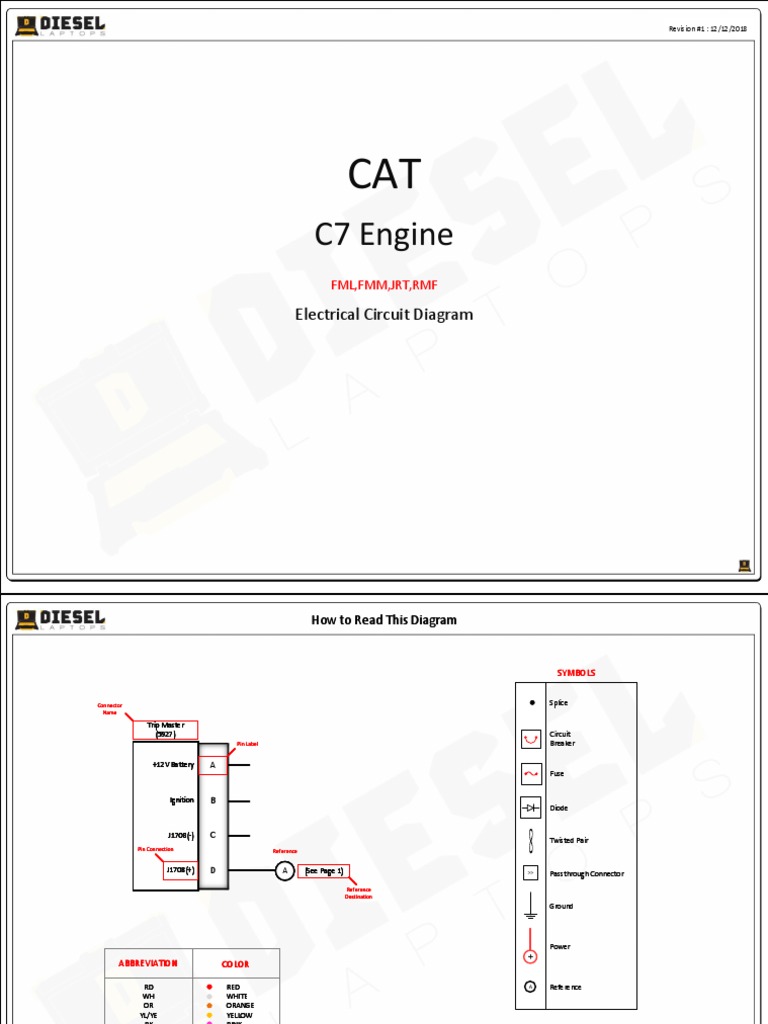 C7 Engine: Electrical Circuit Diagram | PDF | Transmission (Mechanics ...