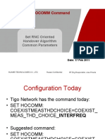 Report - SET HOCOMM Command: Set RNC Oriented Handover Algorithm Common Parameters