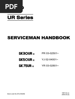 Kobelco SK30UR-2 & SK50UR-2 Specs | PDF | Diesel Engine | Engines