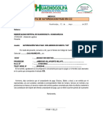 Carta de Autorizacion Pago en Cci