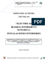 1.3 ESPECIFICACIONES TECNICAS BLOQUE INTERIOR P.S SUNCHO I-1