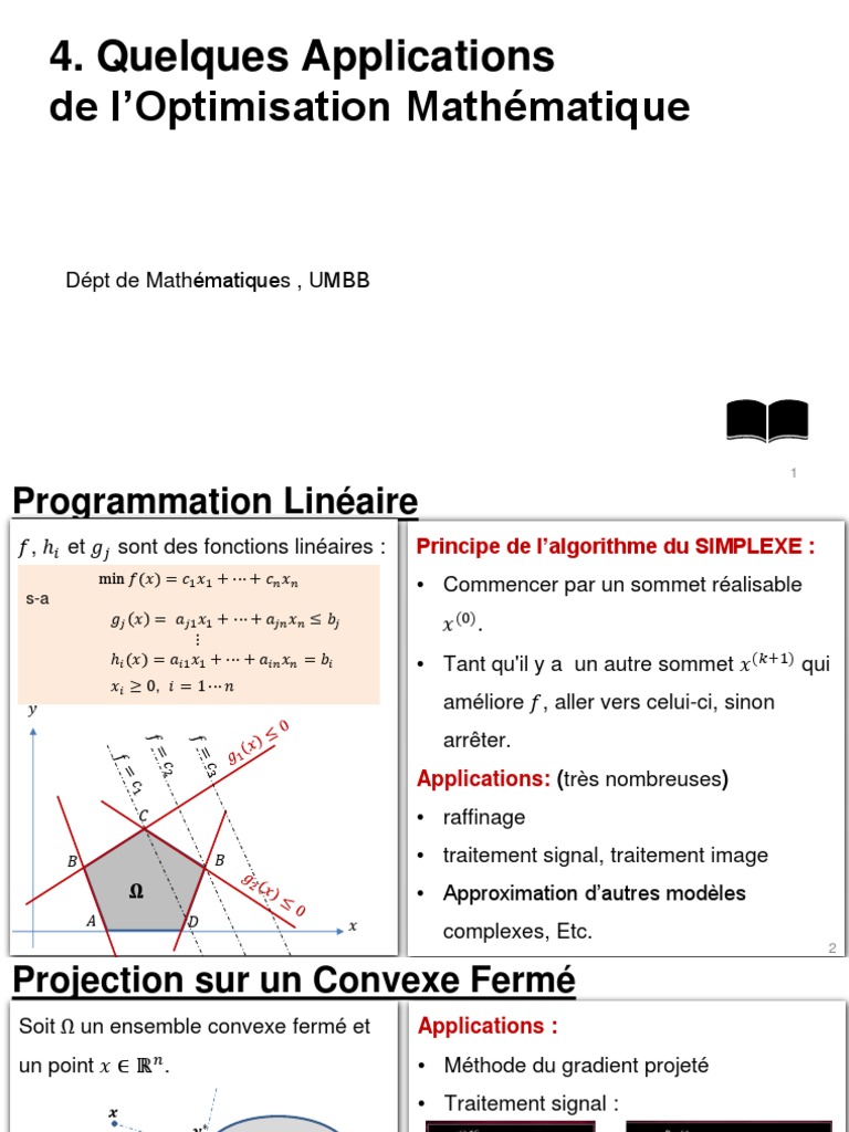 Applications de l'Optimisation Mathématique | PDF | Optimisation ...