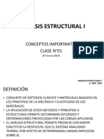 Clase N°01 - Analisis Estructural I - 07.03.2019