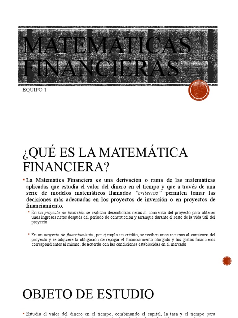 Introducción a la Matemática Financiera | PDF | Finanzas Matemáticas ...