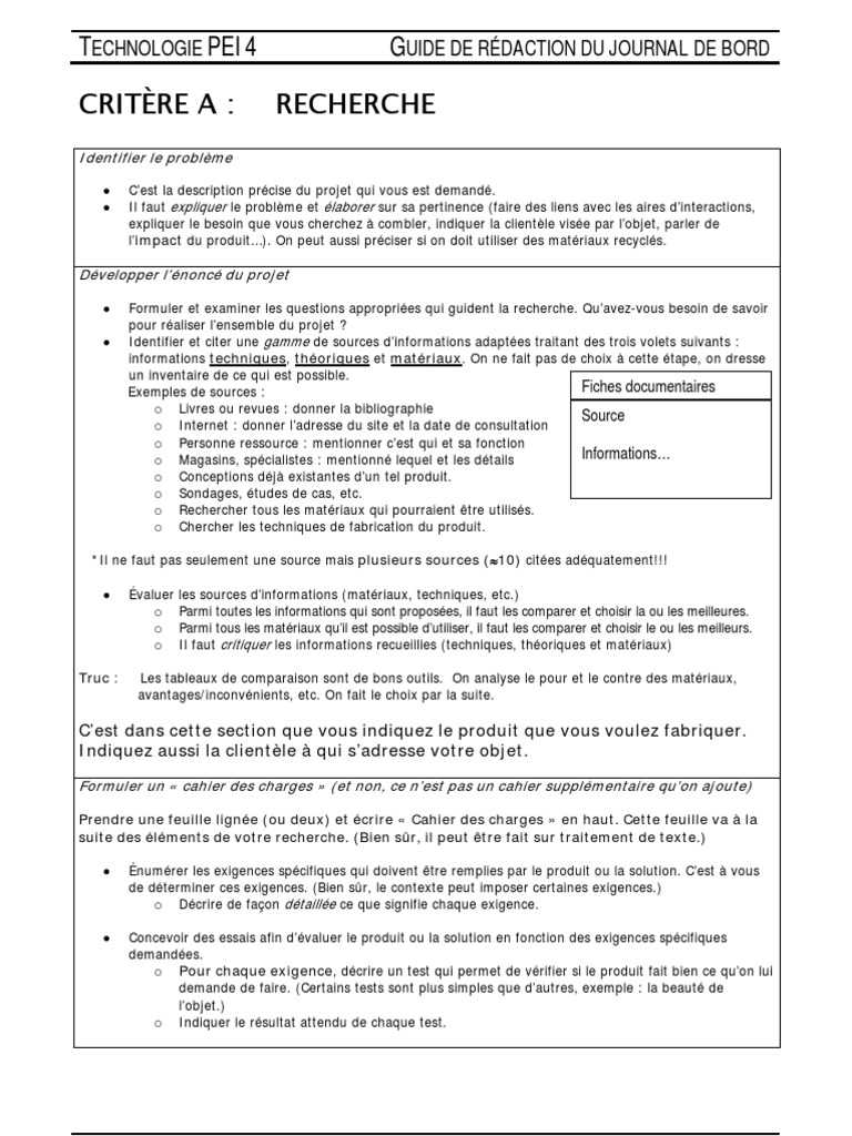 Guide Journal De Bord Pdf Planification