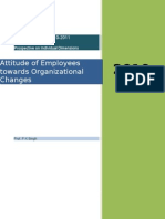 Attitude of Employees Towards Organizational Changes