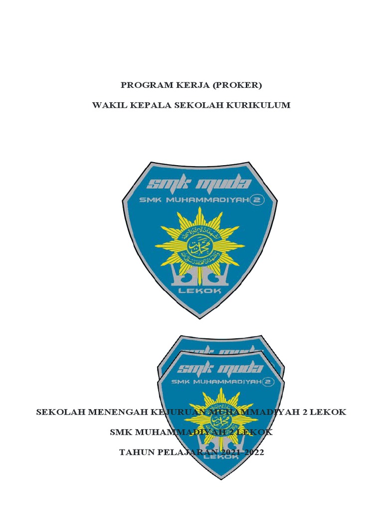 Program Kerja Wakil Kepala Sekolah | PDF