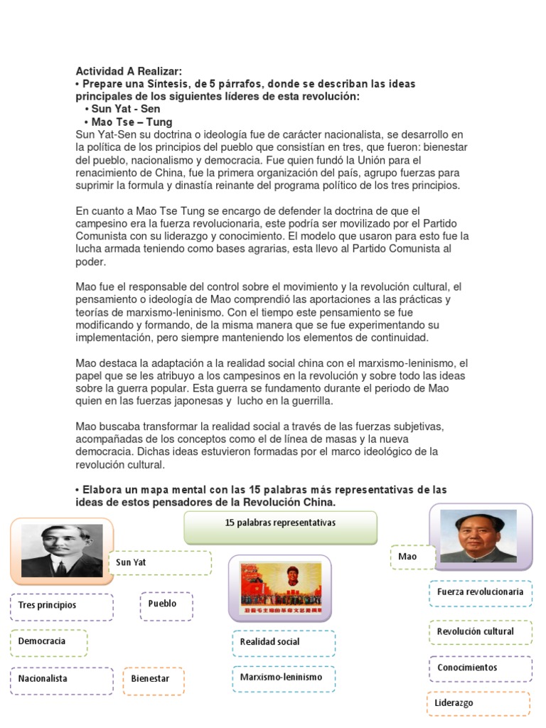 Líderes de la Revolución China: Mao y Sun | PDF | Mao Zedong | Comunismo