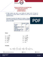 Examen 3er Parcial Termodinamica