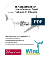 Market Assessment For Locally Manufactured Small Wind Turbines in Ethiopia