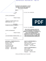 U.S. Ex Rel Szymoniak V Ace Doc 245-1 Relators Memorandum of Law. Motion To Dismiss and Amended Complaint