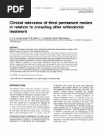 Clinical Relevance of Third Permanent Molars in Relation To Crowding After Orthodontic Treatment