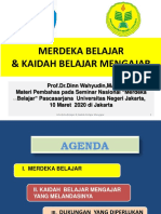 Merdeka Belajar Dan Kaidah Belajar Mengajar Final 10 Maret 2020 Dinn Wahyudin Upi