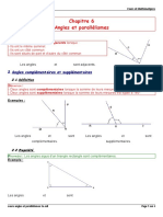 Cours Angles Et Parallelismes 5e