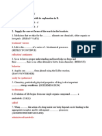 Key: Vocabulary 1. Match A Term in A With Its Explanation in B