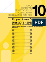 Proyecciones Gracias A Dios 2013 - 2030: Tomo: Honduras: Proyecciones de Población Por DEPARTAMENTO 2013-2030
