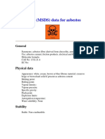 Safety (MSDS) Data For Asbestos: General