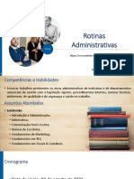 Rotinas Administrativas - Parte - Adm