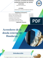 Actividad 1.6 - Informe - Acreedores Que Finacian La Deuda Externa de Honduras.