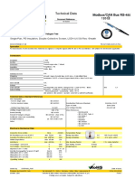 Technical Data for 120 Ohm CAN Bus Data Cable