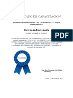 Certificado capacitación gaviones protección inundaciones Cusibamba