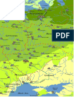 Dangerous Journeys - Mythus Map of The Western Russ Region