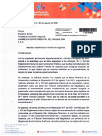 Solicitud Insistencia en Trámite de Urgencia Asamblea Departamental Del Magdalena Comisión Segunda