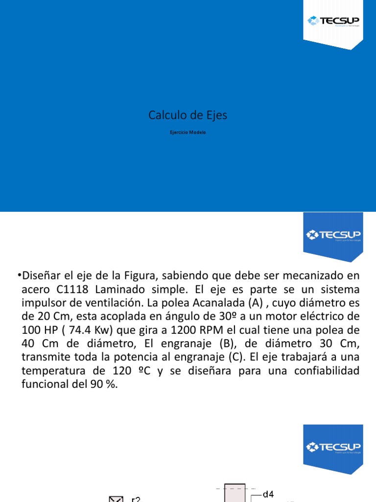 Diseño de Ejes Mecánicos en Acero C1118 | PDF | Engranaje | Mecánica
