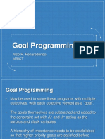 Goal Programming: Nico R. Penaredondo Msict