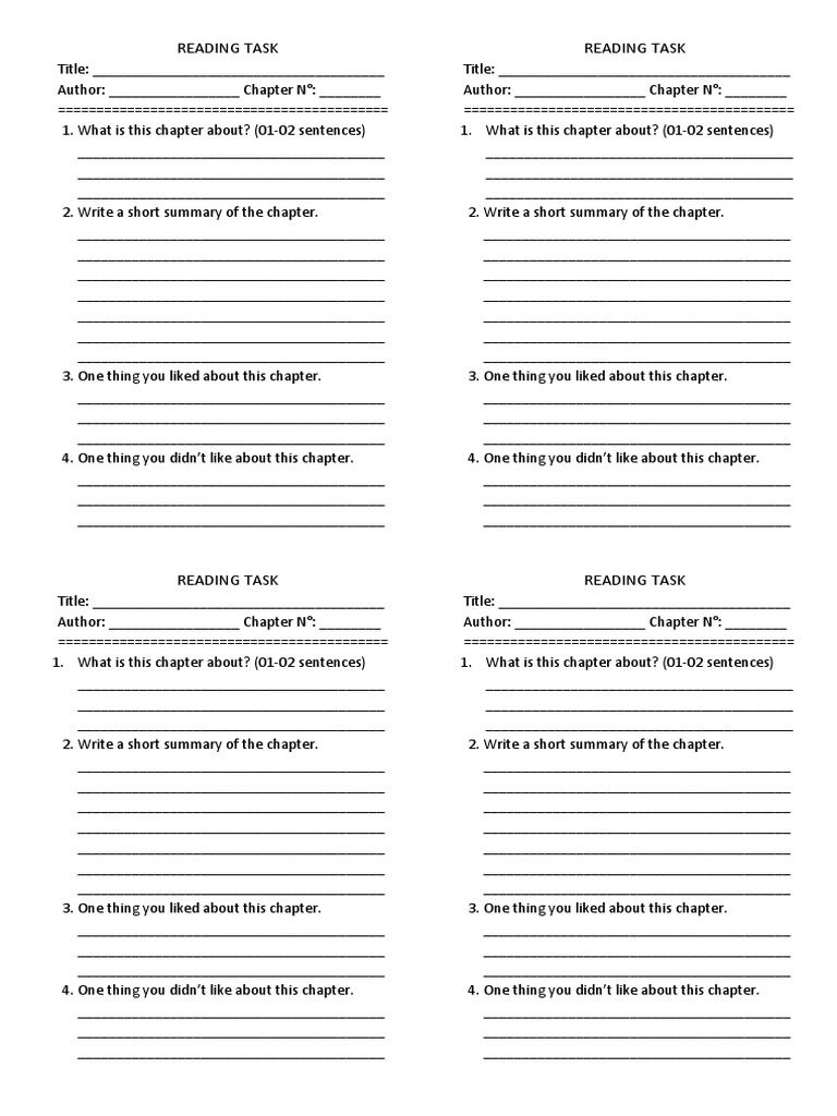 Reading Task | PDF