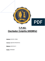 Oscilador Colpitts 500 (MHZ)