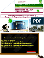 Tema 4 Abastecimiento de Agua Regularizacion y Almacenamiento Resumen Mafalda Verano 2021clases en Línea