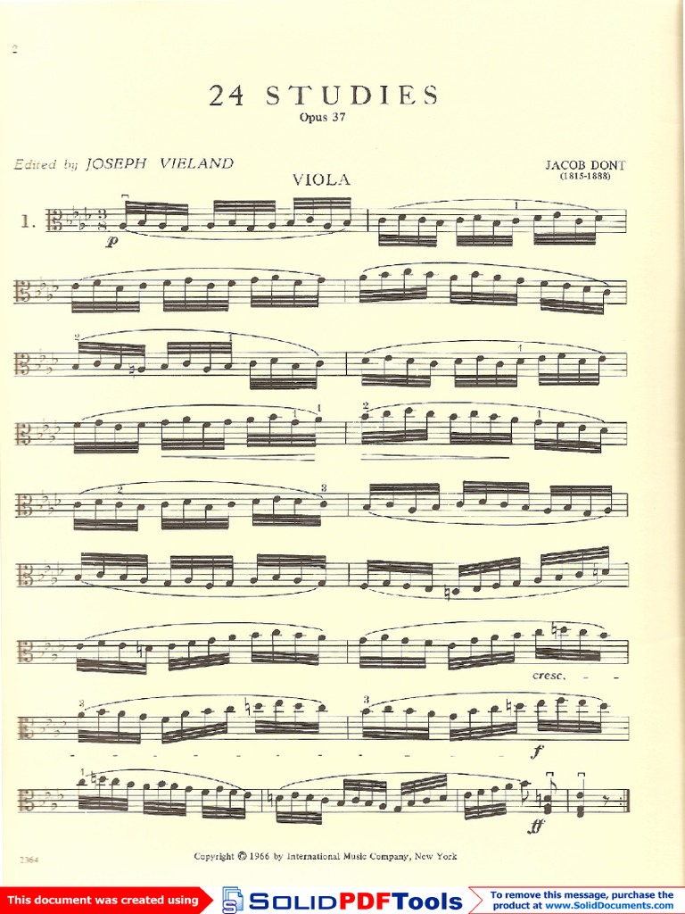 DONT 24 Estudios Op. 37 Viola Metodo | PDF