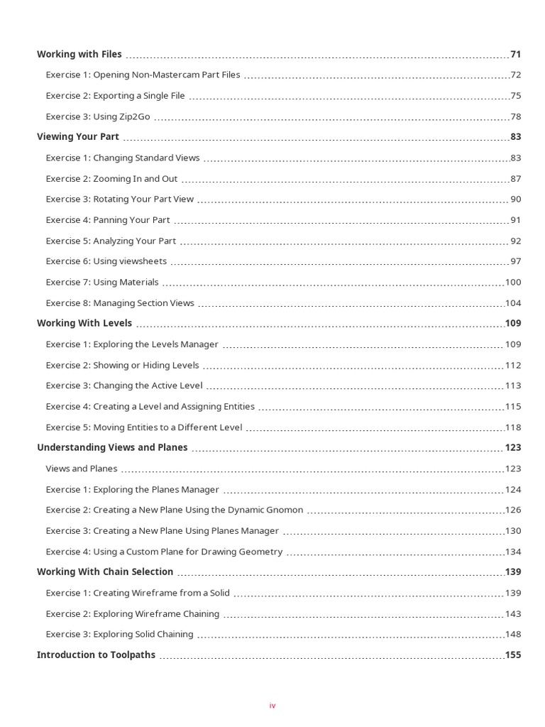 Mastercam 2022 Mill Exercises Guide | PDF