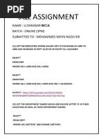 SQL ASSIGNMENT BY U.DIWAKAR 1