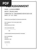 SQL Assignment by U.diwakar 2