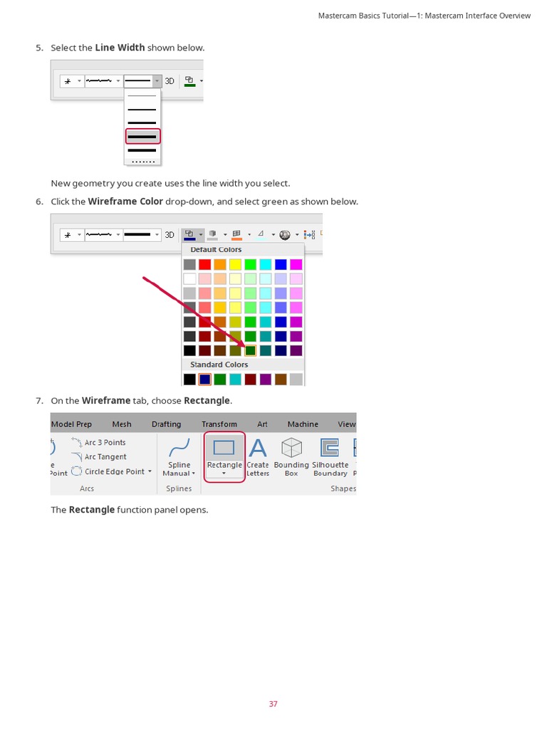 Mastercam Wireframe Basics Tutorial | PDF | Computers