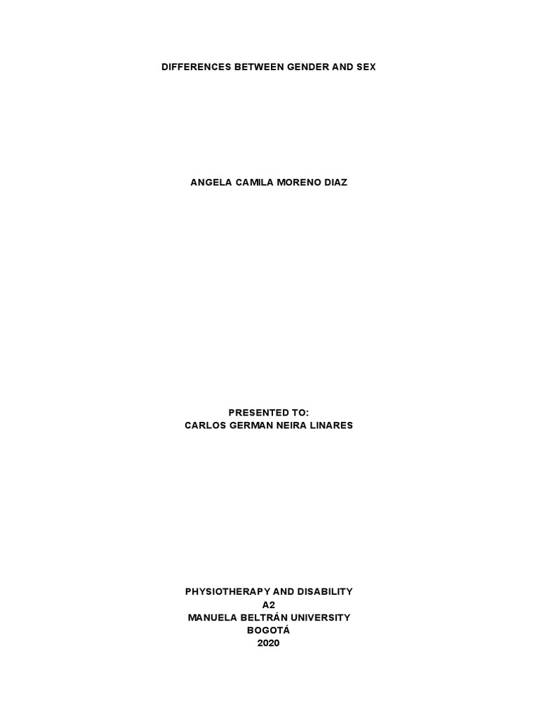 Gender vs. Sex: Key Differences Explained | PDF | Social Science
