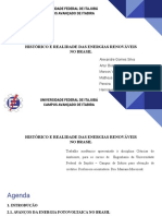 Histórico e Realidade Das Energias Renováveis No Brasil