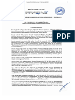 Decreto Ejecutivo 145. Dicta Medidas Sobre Lanzamientos y Desalojos