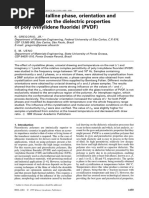 Effect of Crystalline Phase, Orientation and Temperature On The Dielectric Properties of Poly (Vinylidene Fluoride) (PVDF)