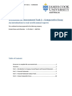 Workbook For Assessment Task 2 - Comparative Essay: An Introduction To Real-World Annual Reports