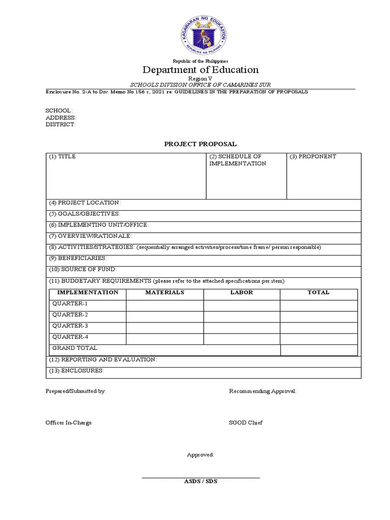 Proposal Guidelines for DepEd CamSur | PDF | Science & Mathematics