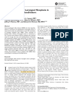 Reflux Disease and Laryngeal Neoplasia in Nonsmokers and Nondrinkers