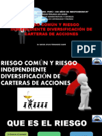 Riesgo Común y Riesgo Independiente Diversificación de Carteras de Acciones