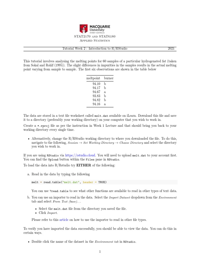 Intro to R: Stats Tutorial | PDF | Confidence Interval | Student's T Test