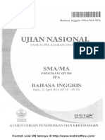 Contoh Soal UN B. Inggris SMA - MA Progam Studi IPA