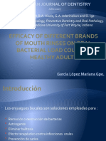 EFFICACY OF DIFFERENT BRANDS OF MOUTH RINSES